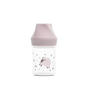 Imagine Biberon cu gat larg Lorelli My Friend Mellow Rose, tetina moale din silicon, 0 luni+, 125 ml