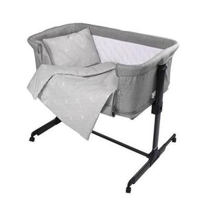 Imagine Set lenjerie pat 5 piese Lorelli Eva Little Bear Grey, bumbac ranforce, Gri