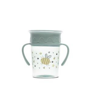 Imagine Cana de antrenament cu manere Lorelli All Around Cup, 360 grade, anti-varsare, 275 ml, Verde