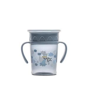 Imagine Cana de antrenament cu manere Lorelli All Around Cup, 360 grade, anti-varsare, 275 ml, Albastru