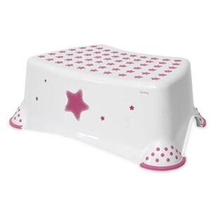 Imagine Inaltator baie Lorelli Stars Pink, antiderapant, 40.5x29x14 cm, Alb