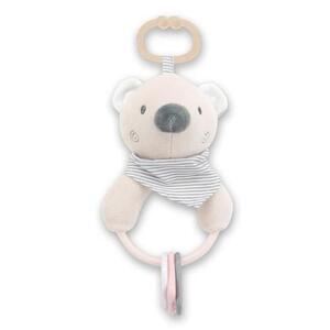 Imagine Jucarie de plus Lorelli Ursulet beige, 20 cm, cu forme geometrice zornaitoare, 0 luni+