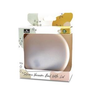Imagine Bol de hranire cu capac Lorelli, din silicon natural, cu ventuza, 6 luni+, Galben