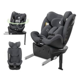 Imagine Scaun auto pentru copii Lorelli Perseus, i-Size, Isofix, baza rotativa, picior de sprijin, EPS Memory, panou de ventilatie, SPS, 0 luni-12 ani, 40-150 cm, Gri