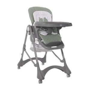 Imagine Scaun de masa Lorelli Bellissimo, reglabil multiple pozitii, 4 Roti Pivotante Duble, Prindere in 5 puncte, Separator pentru picioare, cu 2 Tavite detasabile, Verde