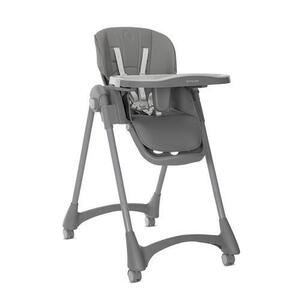 Imagine Scaun de masa pentru copii Lorelli Tummy Time, reglabil in multiple pozitii, roti din silicon, Gri