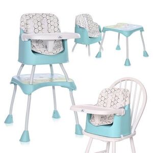 Imagine Scaun de masa inalt pentru copii Lorelli Trick, convertibil 3in1, 6 luni - 36 luni, maxim 15 kg, Albastru