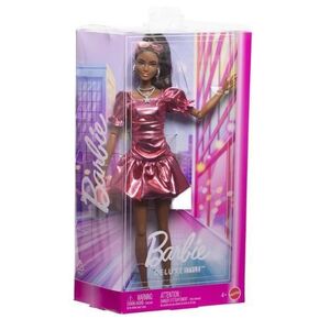 Imagine Papusa Barbie - Deluxe Style, cu rochie roz metalizat
