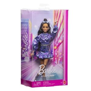 Imagine Papusa Barbie - Deluxe Style, cu rochie albastru metalizat