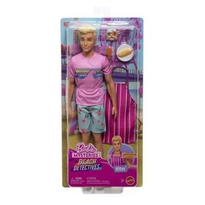 Imagine Papusa Barbie Mysteries - Beach Detectives, Ken, cu accesorii