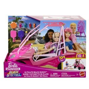 Imagine Set de joaca Barbie Mysteries - Beach Detectives, Masinuta Buggy