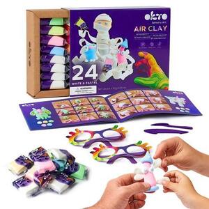Imagine Set de Creatie Air Clay White&Pastel, 24 culori