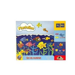 Imagine Set de modelat Plastelino, 9+ piese, Multicolor