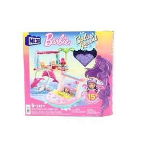 Imagine Set de constructie Mega Barbie Color Reveal Adventure, +5ani, Multicolor