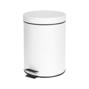 Imagine Cos de gunoi de baie Teesa TSA0405, Metal/Polipropilena, 3L, 16.5 x 25.5 cm (Alb)