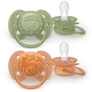 Imagine Set 2 suzete Philips Avent Ultra Soft SCF093/06, cu disc flexibil, pentru pielea sensibila a bebelusului, ortodontice, fara BPA, 18 luni+