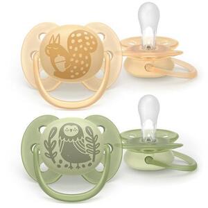 Imagine Set 2 suzete Philips Avent Ultra Soft SCF091/46, cu disc flexibil, pentru pielea sensibila a bebelusului, ortodontice, fara BPA, 6-18 luni