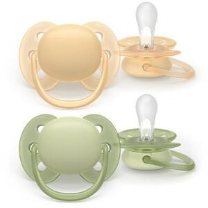 Imagine Set 2 suzete Philips Avent Ultra Soft SCF091/45, cu disc flexibil, pentru pielea sensibila a bebelusului, ortodontice, fara BPA, 6-18 luni