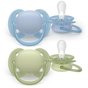 Imagine Set 2 suzete Philips Avent Ultra Soft SCF091/37, cu disc flexibil, pentru pielea sensibila a bebelusului, ortodontice, fara BPA, 0-6 luni+, colorat