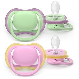 Imagine Set 2 suzete Philips Avent Ultra Air SCF087/12 care lasa pielea bebelusului sa respire, ortodontice, fara BPA, 6-18 luni, colorat