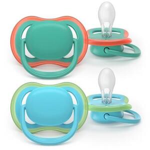 Imagine Set 2 suzete Philips Avent Ultra Air SCF087/10 care lasa pielea bebelusului sa respire, ortodontice, fara BPA, 6-18 luni, colorat