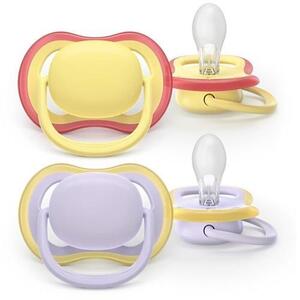 Imagine Set 2 suzete Philips Avent Ultra Air SCF087/03 care lasa pielea bebelusului sa respire, ortodontice, fara BPA, 0-6 luni, colorat