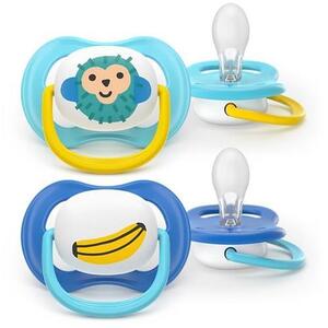 Imagine Set 2 suzete Philips Avent Ultra Air SCF080/26 care lasa pielea bebelusului sa respire, ortodontice, fara BPA, 6-18 luni, colorat