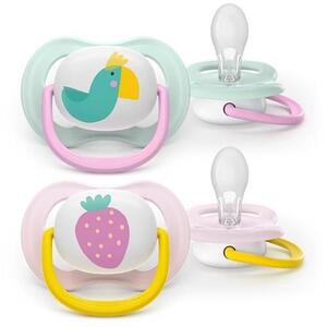 Imagine Set 2 suzete Philips Avent Ultra Air SCF080/24 care lasa pielea bebelusului sa respire, ortodontice, fara BPA, 0-6 luni, colorat