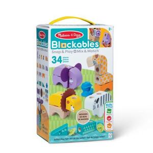 Imagine Set de constructie din lemn Melissa & Doug - Animale din Safari