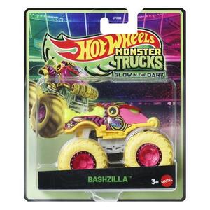 Imagine Masinuta Hot Wheels Monster Truck - Glow in the Dark, Bashzilla, scara 1: 64