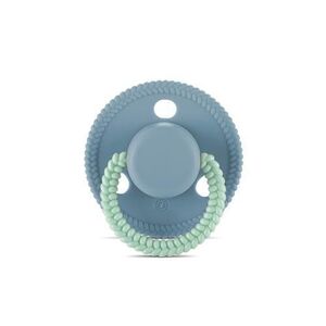 Imagine Suzeta forma rotunda, silicon moale, 0 luni+, Albastru