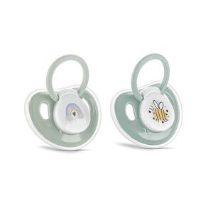 Imagine Set 2 suzete cu capac Lorelli, silicon moale, 0 luni+, Verde