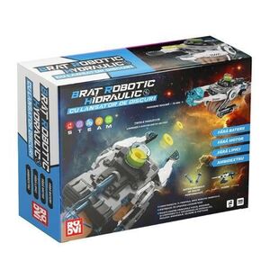 Imagine Brat robotic hidraulic D-Toys, cu lansator de discuri cu 106 piese