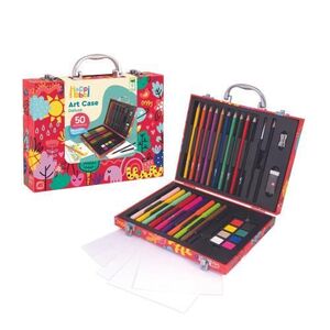 Imagine Set pentru desen Happi Hobbi - Art Case Deluxe, Lumea mea, 50 accesorii