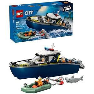 Imagine LEGO® City - Urmarire cu barca de politie 60456, 264 piese