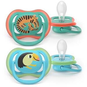 Imagine Set 2 suzete Philips Avent Ultra Air SCF087/11 care lasa pielea bebelusului sa respire, ortodontice, fara BPA, 6-18 luni (Albastru)