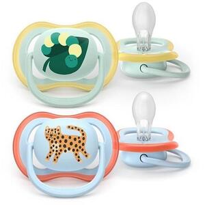 Imagine Set 2 suzete Philips Avent Ultra Air SCF087/02 care lasa pielea bebelusului sa respire, ortodontice, fara BPA, 0-6 luni (Multicolor)
