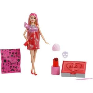 Imagine Papusa Barbie - Party Unboxed Reveal, cu rochie rosie