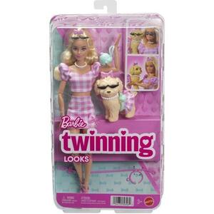 Imagine Papusa Barbie - Twinning Looks, Barbie blonda si catel cu accesorii