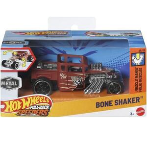 Imagine Masinuta Hot Wheels Pull Back - Bone Shaker, 1: 43