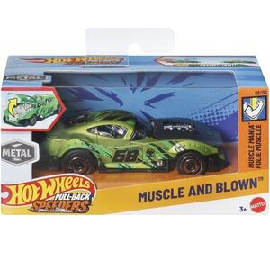 Imagine Masinuta Hot Wheels Pull Back - Muscle and Blown, 1: 43