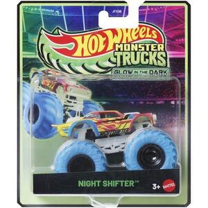 Imagine Masinuta Hot Wheels Monster Truck - Glow in the Dark, Night Shifter, scara 1: 64