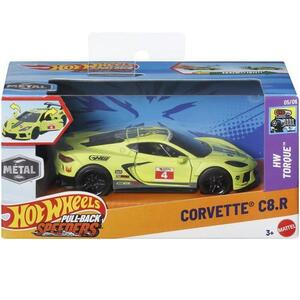 Imagine Masinuta Hot Wheels Pull Back - Corvette C8.R, 1: 43