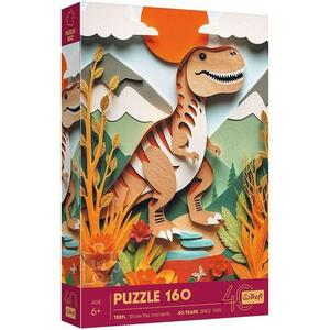 Imagine Puzzle Trefl 40 Years - Paper Art 3D Dinozaur, 160 piese