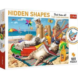 Imagine Puzzle Trefl - Forme Ascunse, Felinele Dragute, 1000 piese