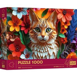 Imagine Puzzle Trefl din 1000 de piese - 3D Pisica