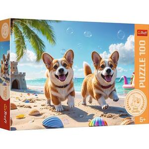 Imagine Puzzle Trefl Catel Corgi, 100 de piese