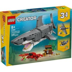 Imagine LEGO® Creator 3 in 1 - Rechin feroce cu un cufar de comori 31381, 379 piese