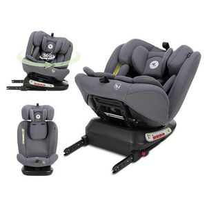 Imagine Scaun auto pentru copii Lorelli Capella, i-Size, Isofix, rotativ 360 grade, 0 luni-12 ani, 40-150 cm, Gri