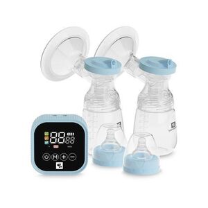 Imagine Pompa de san electrica dubla Lorelli Eva, ecran LCD, recipient 180ml, Albastru